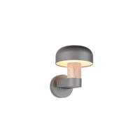Trio WandlampFraser grijs met hout - 262560135