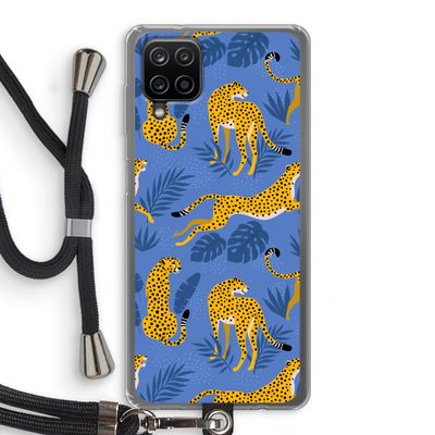 Luipaard: Samsung Galaxy A12 Transparant Hoesje met koord