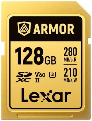 Lexar Pro Gold Armor 128GB SDXC UHS-II V60 - R280/W210 MB/s - IP68