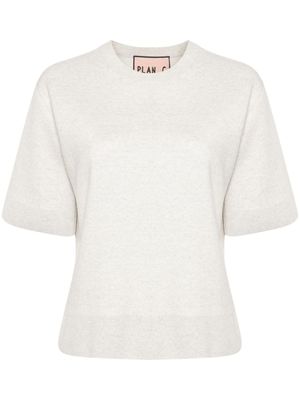 Plan C t-shirt chiné en maille - Gris