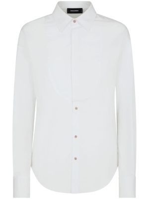 DSQUARED2 chemise en coton à col italien - Blanc