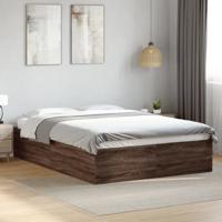 Bedframe bewerkt hout bruin eikenkleur 135x190 cm