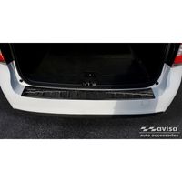 Zwart-Chroom RVS Bumper beschermer passend voor Volvo V70 Facelift 2013-2016 'Ribs' AV251040 - thumbnail