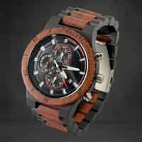 TimberWood Redline™ - Houten Chronograaf Herenhorloge 48mm