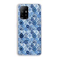 Blauw motief: Oppo A95 5G Transparant Hoesje