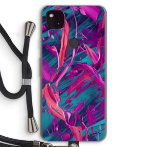 Pink Clouds: Pixel 4a 5G Transparant Hoesje met koord