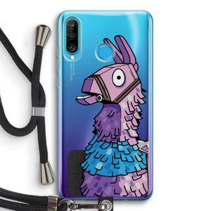 Lama: Huawei P30 Lite Transparant Hoesje met koord
