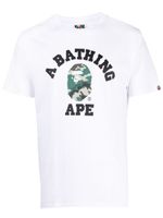 A BATHING APE® t-shirt en coton à patch logo - Blanc - thumbnail