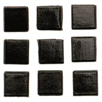 Glorex Hobby - mozaiek stenen/steentjes - zwart - 120x stuks - 20 x 20 x 2 mm - knutselen