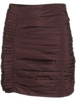 Róhe minijupe drapée à taille haute - Marron