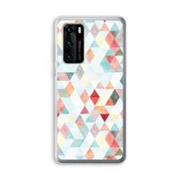 Gekleurde driehoekjes pastel: Huawei P40 Transparant Hoesje