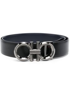 Ferragamo ceinture en cuir à boucle logo - Noir