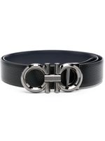 Ferragamo ceinture en cuir à boucle logo - Noir - thumbnail