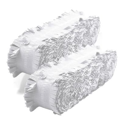 Folat Feest/verjaardag versiering - 3x - crepe slingers - wit - 24 mtr - papier - feestartikelen