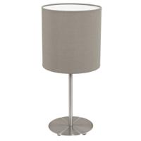 Eglo Tafellamp Pasteri 40cm taupe met mat chroom 31595