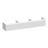 Brauer Embrace - Onderkast - 220 cm - met 3 Softclose Lades Greeploos en 0 cm - Sifon Uitsparingen - Mat Wit