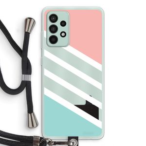 Strepen pastel: Samsung Galaxy A52s 5G Transparant Hoesje met koord
