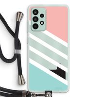 Strepen pastel: Samsung Galaxy A52s 5G Transparant Hoesje met koord