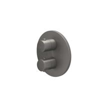 Afbouwdeel IVY Bond Inbouwthermostaat 2-weg Met Rond Rozet Geborsteld Metal Black PVD IVY