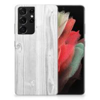 Samsung Galaxy S21 Ultra | Bumper Hoesje | White Wood