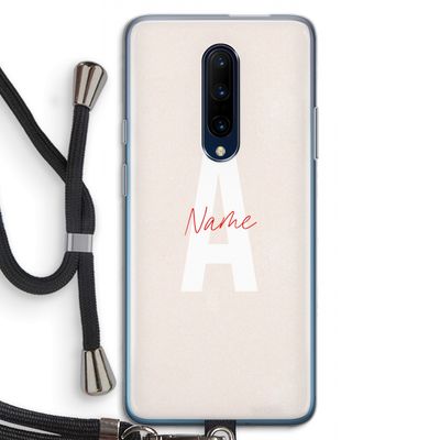Strawberry Milkshake: OnePlus 7 Pro Transparant Hoesje met koord