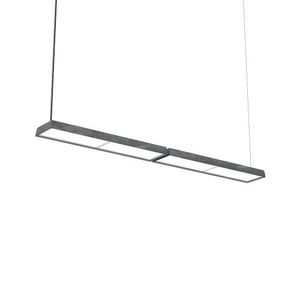 Louis Poulsen Slim Box Suspended Double Hanglamp - 3000K 4870lm Wireless Bluetooth - Opal - Aluminium