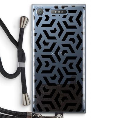 Crazy pattern: Sony Xperia XZ1 Transparant Hoesje met koord