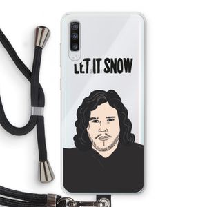 Let It Snow: Samsung Galaxy A70 Transparant Hoesje met koord