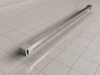 Stabilisatiestang Wiesbaden Slim | 120 cm | t.b.v. inloopdouche | Geborsteld staal