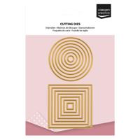 Vaessen Creative • mini snijmallen cirkels & vierkanten 14st.