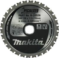 Makita Accessoires cirkelzaagblad zacht staal specialized 136x20x1,5 30t - b-33526