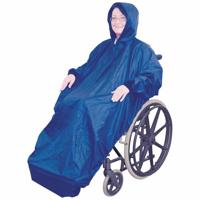 Rolstoel Poncho gevoerd met mouwen en capuchon (Buitenkansje)