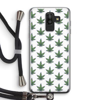 Weed: Samsung Galaxy J8 (2018) Transparant Hoesje met koord