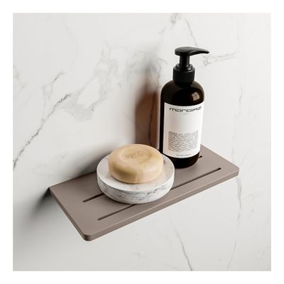 Planchet Mondiaz Easy | Wandmontage | 31x14x1.2 cm | Solid Surface | Rechthoek | Smoke