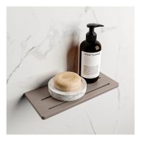 Planchet Mondiaz Easy | Wandmontage | 31x14x1.2 cm | Solid Surface | Rechthoek | Smoke