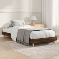 Bedframe zonder matras bewerkt hout bruin eikenkleur 75x190 cm