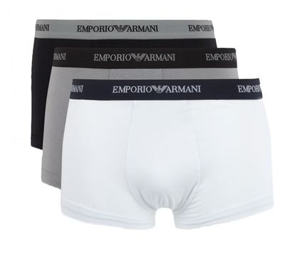 Armani Boxershorts Core 3-pack wit-grijs-zwart