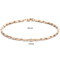 Armband Staafjes rosegoud 1,9 mm 19,5 cm