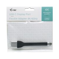 i-tec C31FLATDP60HZ video kabel adapter 0,11 m USB Type-C DisplayPort Zwart - thumbnail