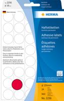 Etiket herma 2256 rond 19mm fluor rood 960st
