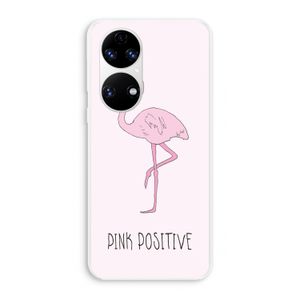 Pink positive: Huawei P50 Transparant Hoesje