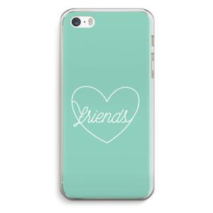 Friends heart pastel: iPhone 5 / 5S / SE Transparant Hoesje