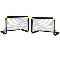 Set van 2x stuks voetbal goals/voetbaldoeltjes 90 x 59 x 61 cm