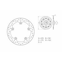 BREMBO Serie Oro remschijf, remschijven voor de moto, vast 68B407G0