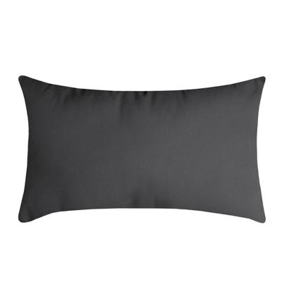 Stof Textile sierkussen Nelson - donkergrijs - 30 x 50 cm - bank kussens - polyester