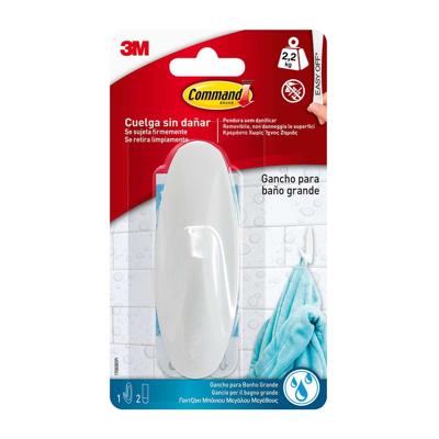 Haak voor ophanging 3M 2,2 Kg Wit Hout Plastic (1 Stuks)