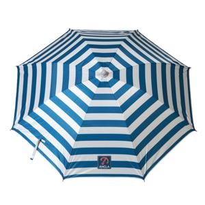 Atosa Design parasol - Maritiem blauw/wit - D180 x H200 cm - zomer/strand - 8 vlakken