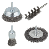 Wolfcraft Draadborstel set | Ronde schacht | 4-delig | 1 set - 2133000