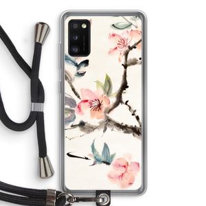 Japanse bloemen: Samsung Galaxy A41 Transparant Hoesje met koord