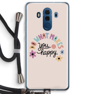 Happy days: Huawei Mate 10 Pro Transparant Hoesje met koord